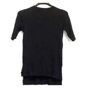 Ribbed Navy Stretch Top